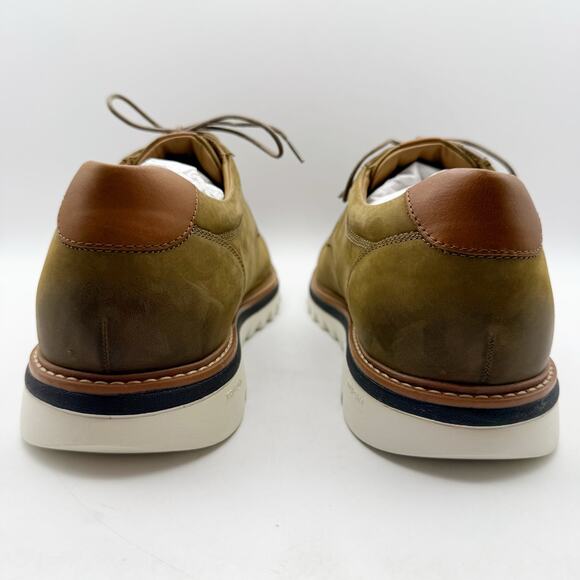 Johnston & Murphy Mens Braydon Plain Toe Sneaker US 12M EU 46 Brown Leather NIB - Picture 10 of 13